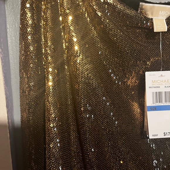 Michael Kors Gold Sequin Skirt size XL - Picture 8 of 10